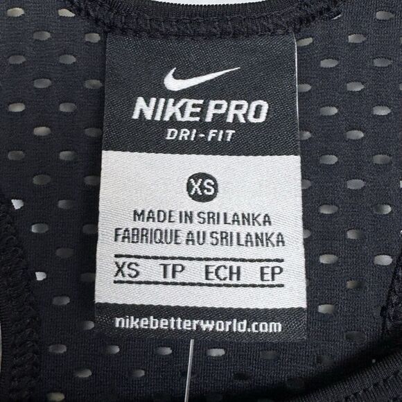 Nike Pro Hypercool Tank Top Size XS Black Mesh Base Layer Competition Racerback - Picture 8 of 12